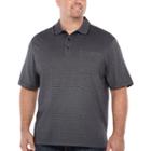 Van Heusen Short Sleeve Stripe Knit Polo Shirt Big And Tall