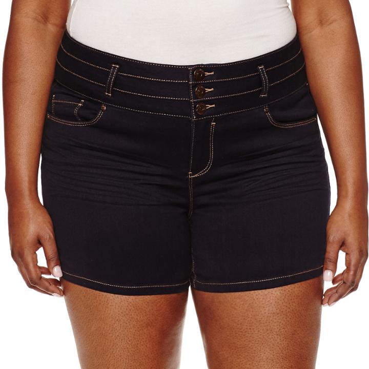 Blue Spice Denim Shorts-juniors Plus