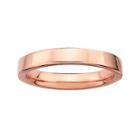 Personally Stackable 18k Rose Gold Over Sterling Silver 1.5mm Square-edge Ring