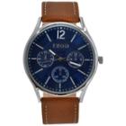 Izod Mens Brown Strap Watch-izo8042jc