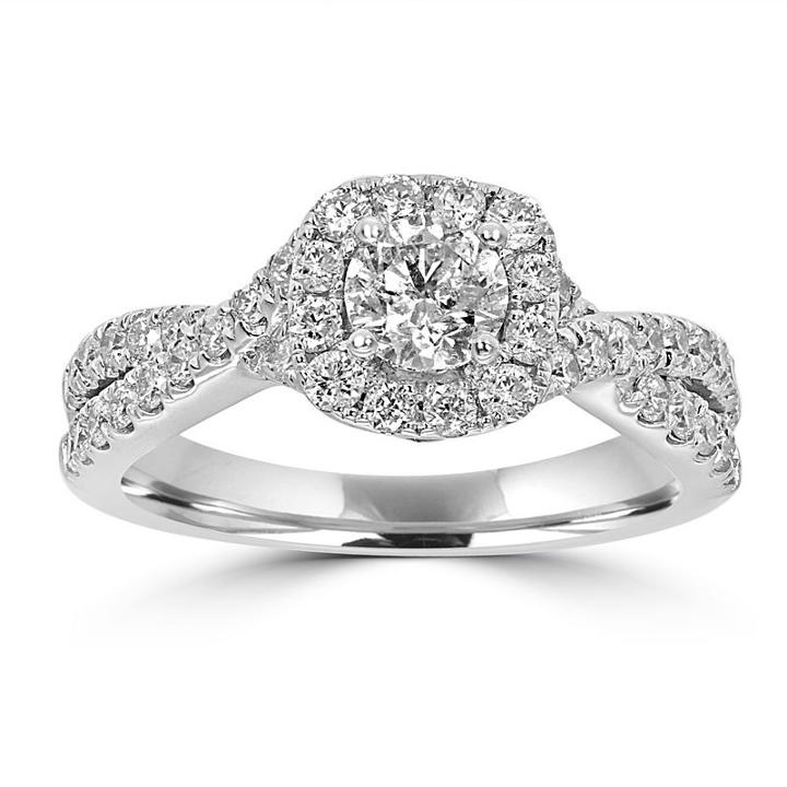 Womens 1 1/5 Ct. T.w. Multi-shape White Diamond 14k Gold Engagement Ring