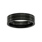 Personalized Mens 6mm Black Ion-plated Titanium Wedding Band