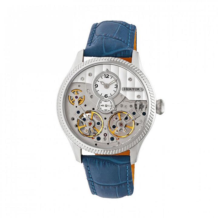 Heritor Unisex Blue Strap Watch-herhr7303