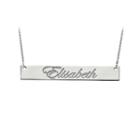 Personalized 7x51mm Script Name Bar Necklace