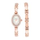 Armitron Now Crystal Accent Womens Rose Goldtone 2-pack Watch Boxed Set-75/5395mprgst
