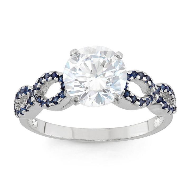 Diamonart Womens 2 1/4 Ct. T.w. Lab Created Cubic Zirconia White Engagement Ring