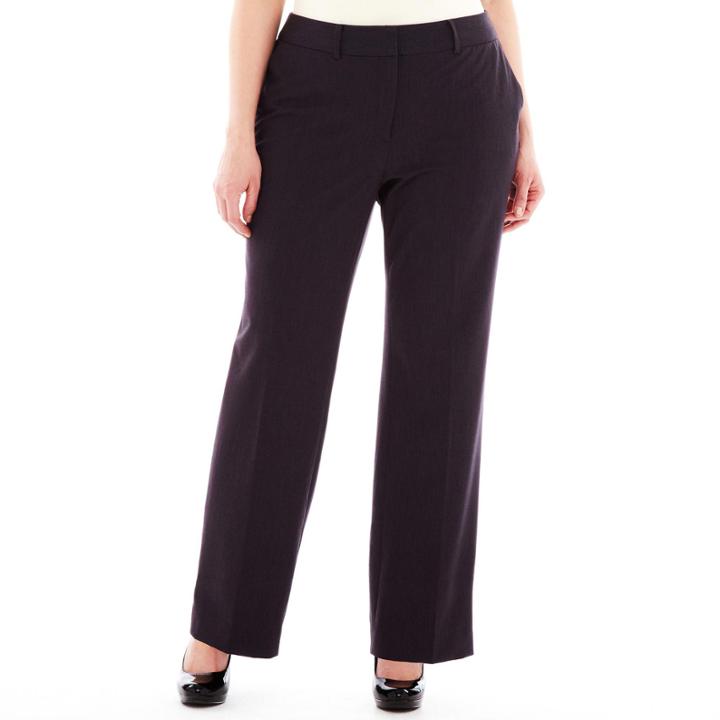 Liz Claiborne Classic Sophie Secretly Slender Trouser Leg Pants - Plus Short