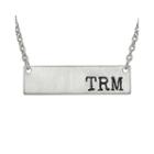 Personalized 9x32mm Initial Monogram Bar Necklace