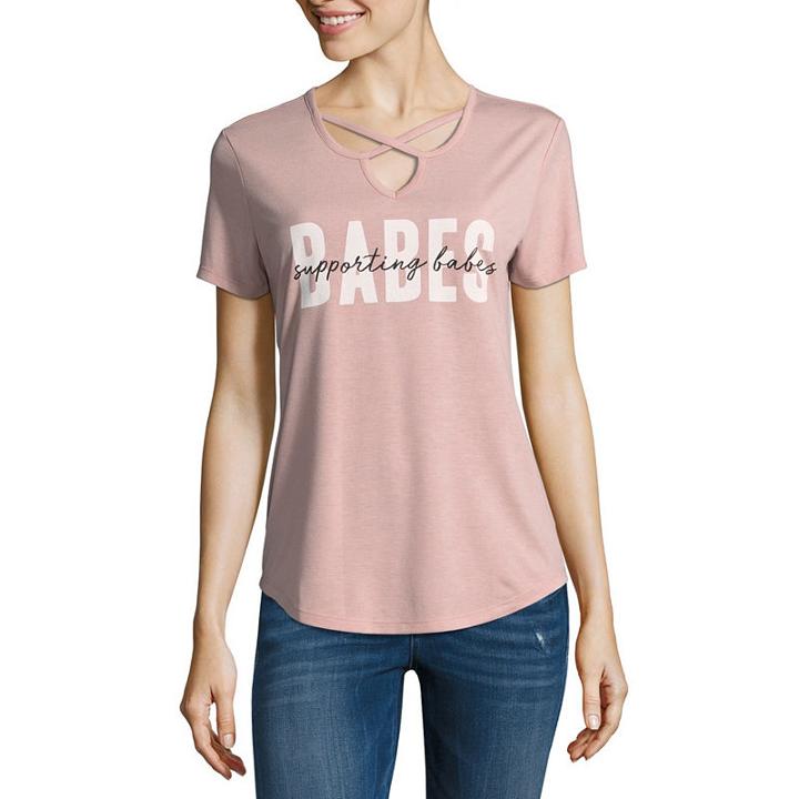 Short Sleeve Babes Supporting Babes Graphic T-shirt