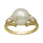 Certified Sofia&trade; Cultured Freshwater Pearl 10k Gold Ring