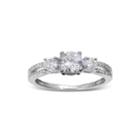 Silver Enchantment&trade; Cubic Zirconia Sterling Silver Split-shank Ring