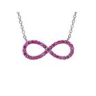 Simulated Ruby Sterling Silver Infinity Necklace