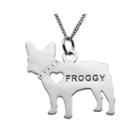 Personalized French Bulldog Sterling Silver Pendant Necklace