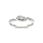1/5 Ct. T.w. Diamond 10k White Gold 3-stone Engagement Ring