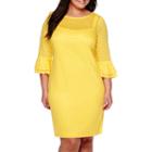 Studio 1 Bell-sleeve Lace Sheath Dress - Plus