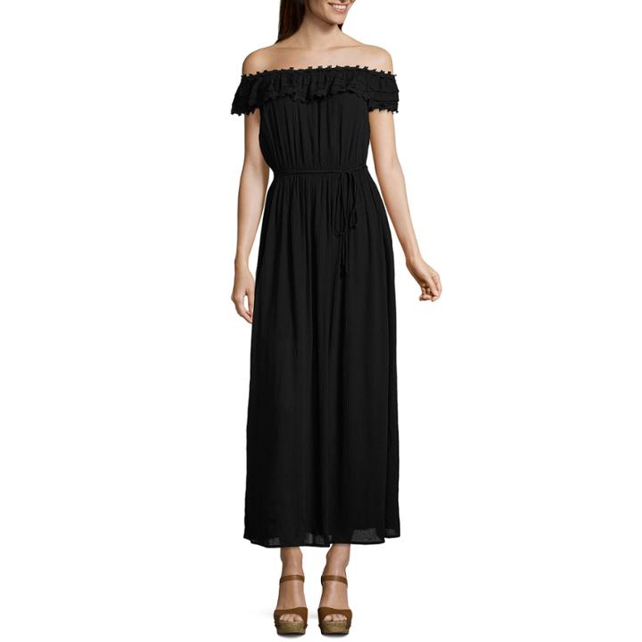 Speechless Short Sleeve Maxi Dress-juniors