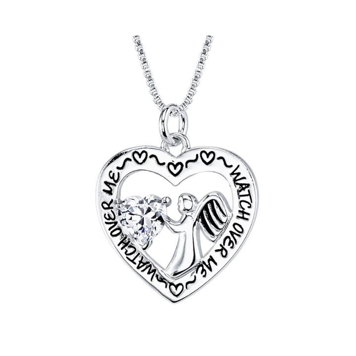Inspired Moments&trade; Sterling Silver Cubic Zirconia Angel Pendant Necklace