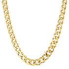 Mens Stainless Steel & Gold-tone Ip 24 12mm Chunky Curb Chain