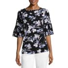 Worthingtonelbow Sleeve Crew Neck Blouse - Tall