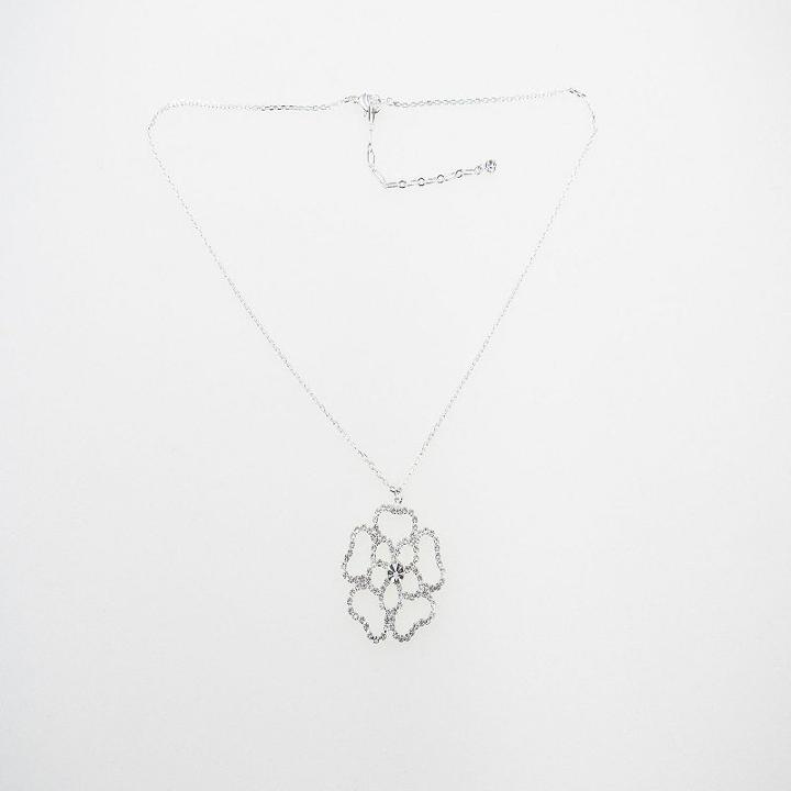 Vieste Rosa Womens Clear Pendant Necklace
