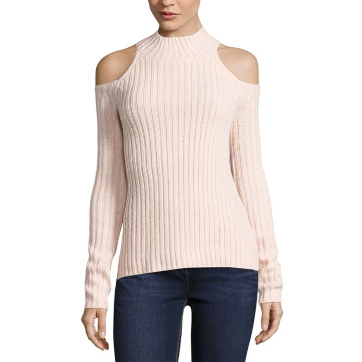 Freshman Long Sleeve Mock Neck Acrylic Blouse-juniors