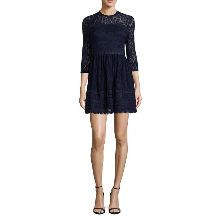 City Triangle Long Sleeve Fit & Flare Dress-juniors