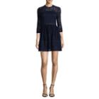 City Triangle Long Sleeve Fit & Flare Dress-juniors
