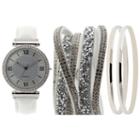 Mixit Womens White 5-pc. Watch Boxed Set-jcp2980sts
