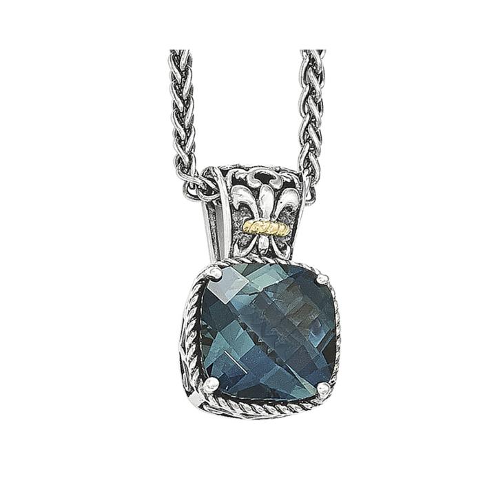 Shey Couture Genuine London Blue Topaz Sterling Silver Necklace
