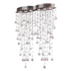 Icicle Collection 6 Light 29 Oblong Chrome Finishand Clear Crystal Flush Mount Ceiling Light