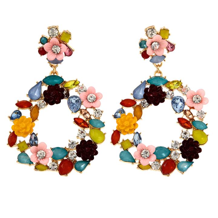 Natasha Accessories Multi Color Drop Earrings