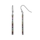 Sparkle Allure Crystal Linear Stick Multi Color Drop Earrings