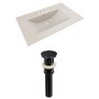 35.5-in. W 3h4-in. Ceramic Top Set In Biscuit Color - Overflow Drain Incl.