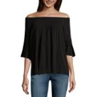 A.n.a Smocked Off The Shoulder Top