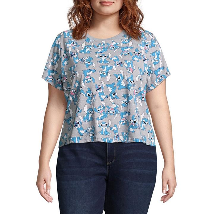 Stitch Cropped Tee - Juniors Plus