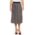 Sag Harbor Ruffles Solid Knit Pleated Skirt