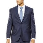 Collection By Michael Strahan Striped Navy Suit Jacket - Classic Fit