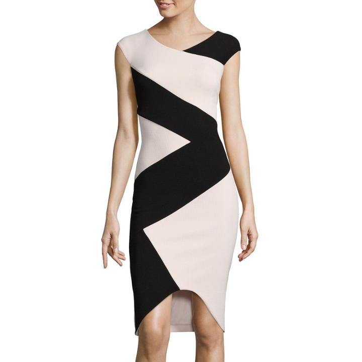 Fifth & Park Sleeveless Colorblock Bodycon Dress
