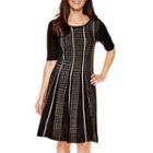 Studio 1 Elbow-sleeve Fit-and-flare Sweater Dress - Petite