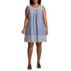 Secret Charm Sleeveless Embroidered Shift Dress-plus
