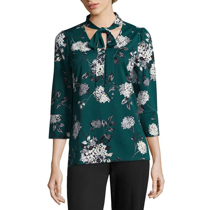 Worthington 3/4 Sleeve Blouse-talls