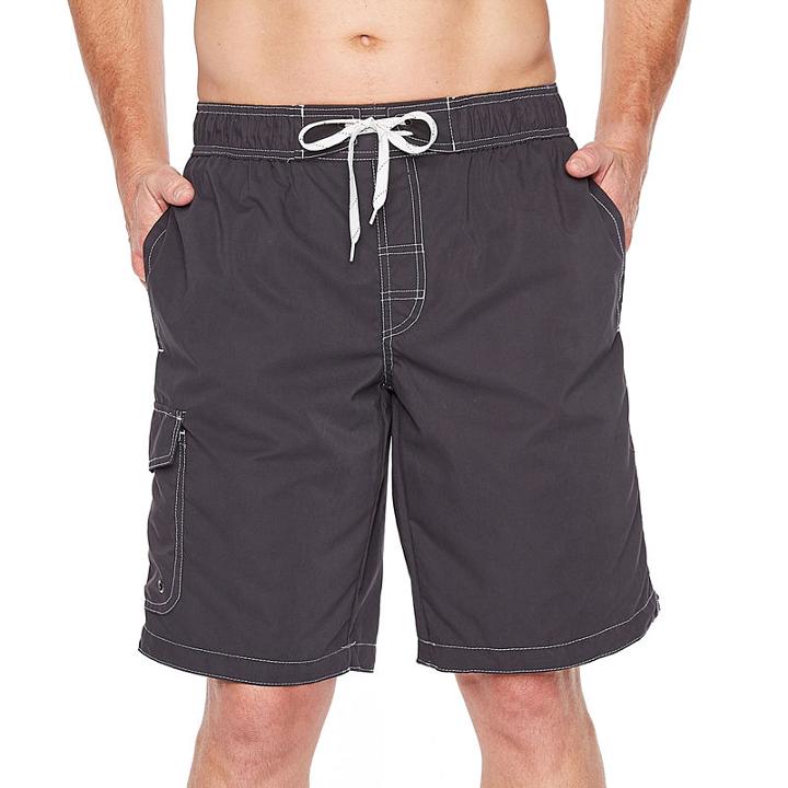St. John's Bay Solid Cargo Swim Shorts