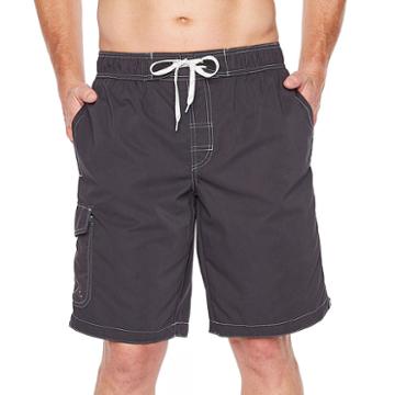 St. John's Bay Solid Cargo Swim Shorts
