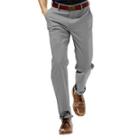 Haggar Straight-fit Flat-front Performance Cotton Slacks
