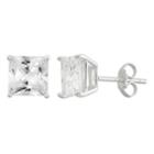 Diamonart 4 3/4 Ct. T.w. White Cubic Zirconia 7mm Stud Earrings