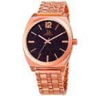 Joshua & Sons Mens Rose Goldtone Strap Watch-j-122rg