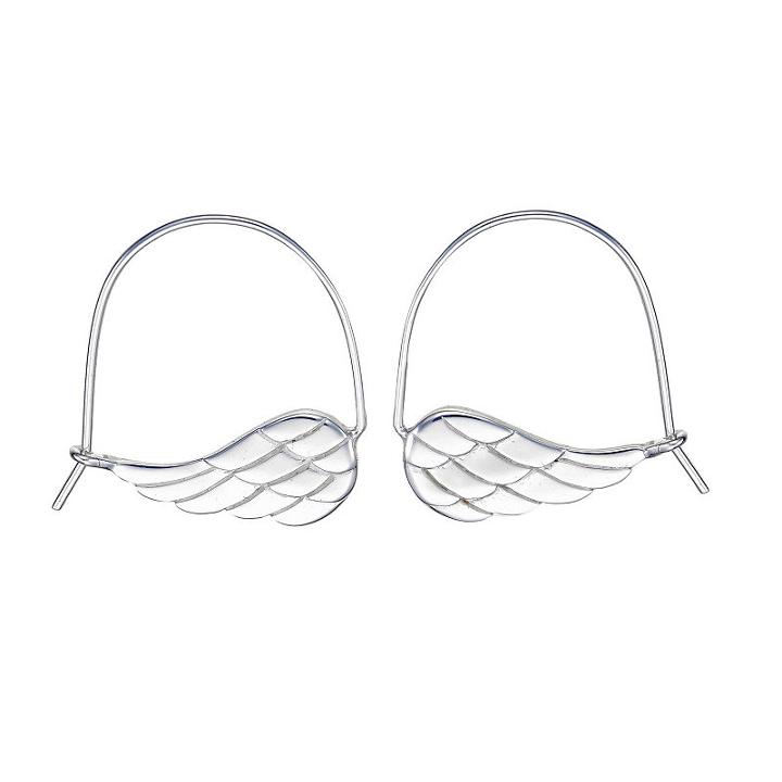 Footnotes Into The Wild Sterling Silver 17.5mm Hoop Earrings