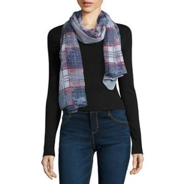 V. Fraas Oblong Plaid Scarf