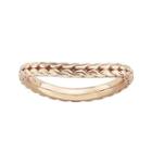 Personally Stackable 18k Rose Gold Over Sterling Silver Braided Wave Ring