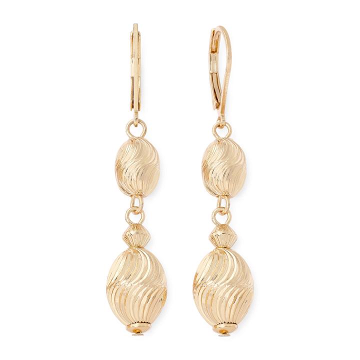 Monet Gold-tone Linear Earrings